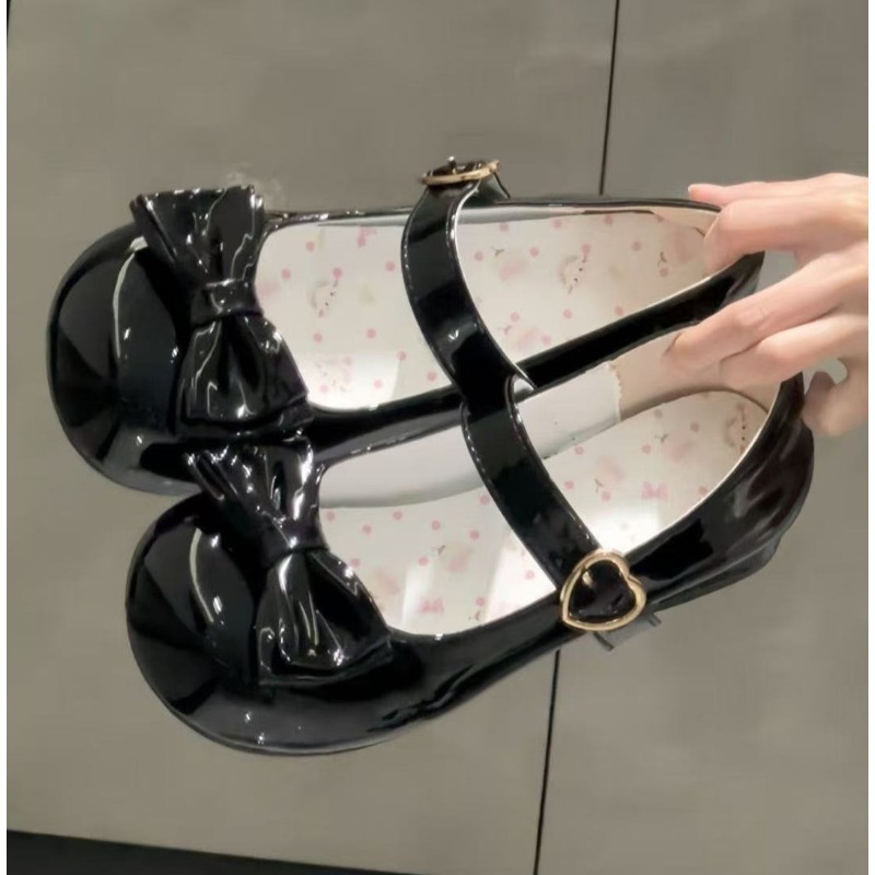 Leather Classic Strap - Tatlı Sevimli Stil Yay Lolita Ayakkabı