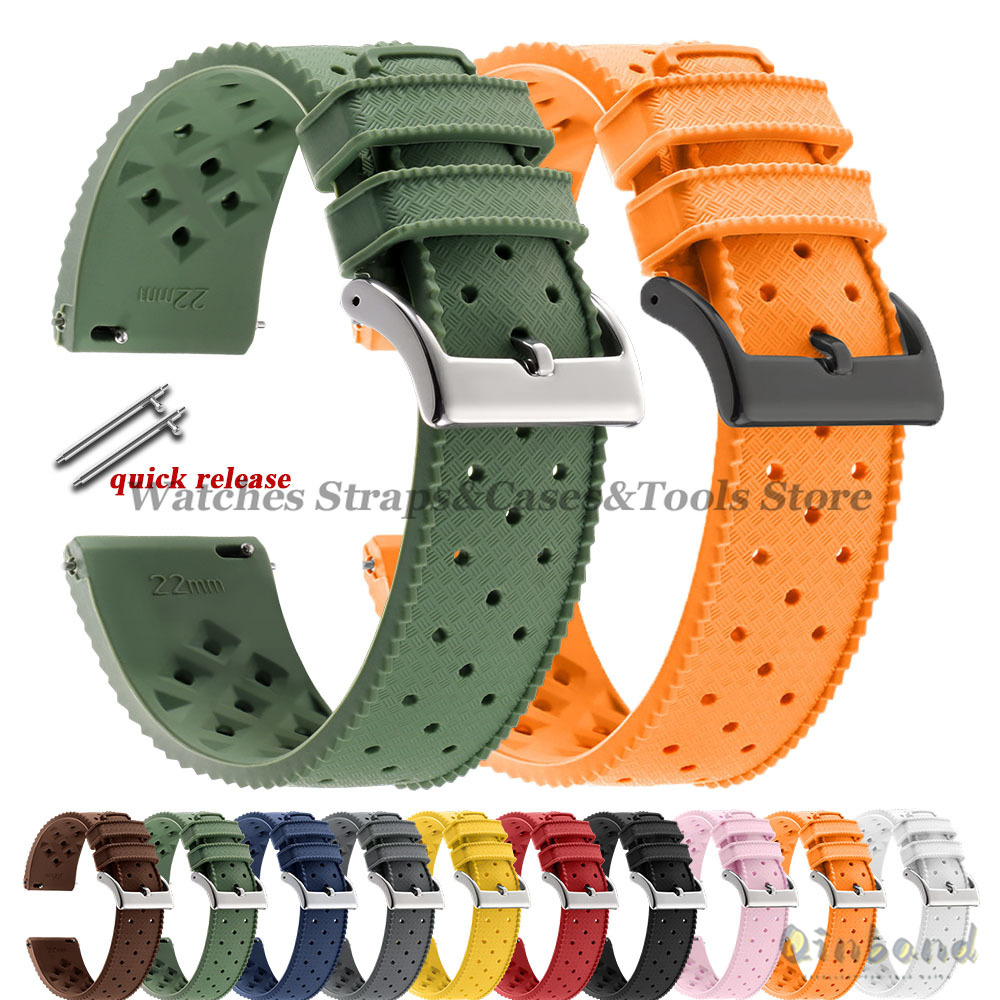 Fossil Smartwatch Accessories - Premium Tropic Silikon saat kayışı 18mm