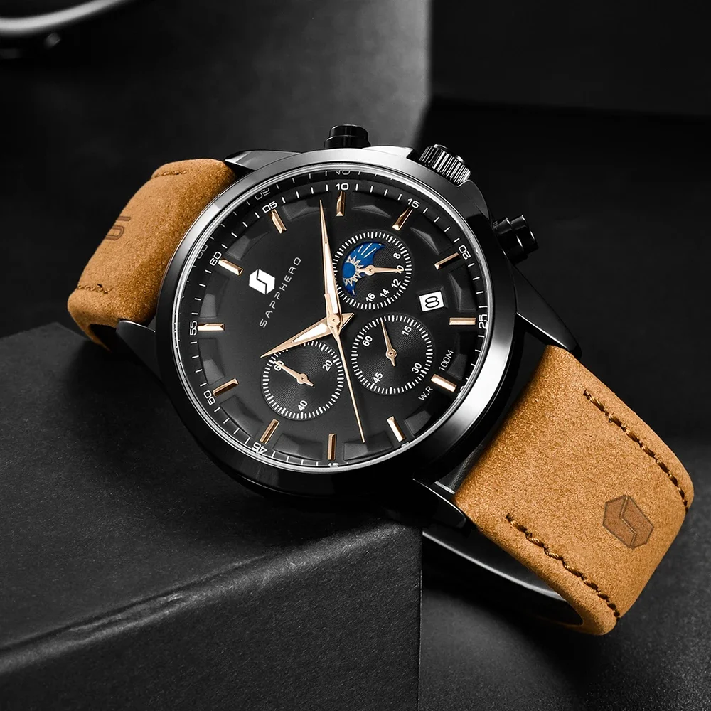 SAPPHERO Klasik erkek Saatleri - Leather Classic Strap incelemesi ve fiyatı