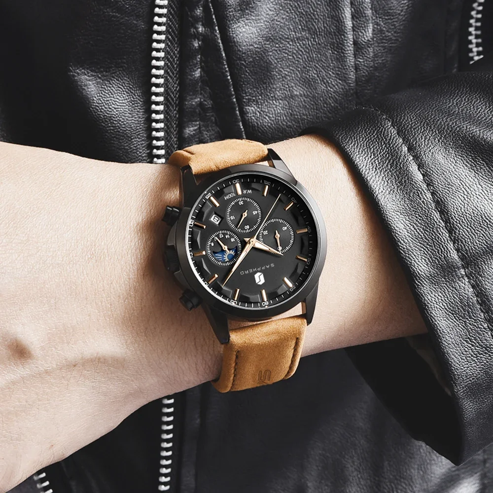 SAPPHERO Klasik erkek Saatleri - Leather Classic Strap incelemesi ve fiyatı